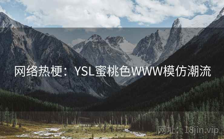 网络热梗:YSL蜜桃色WWW模仿潮流 第1张 网络热梗:YSL蜜桃色WWW模仿潮流 第1张