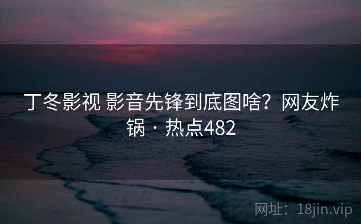 丁冬影视 影音先锋到底图啥?网友炸锅 · 热点482
